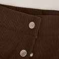 thumbnail image 6 of Women’s Corduroy High Waist A-Line Midi Skirt with Front Button Down Closure and Classic Fit for Daily Wear Brown S, 6 of 8