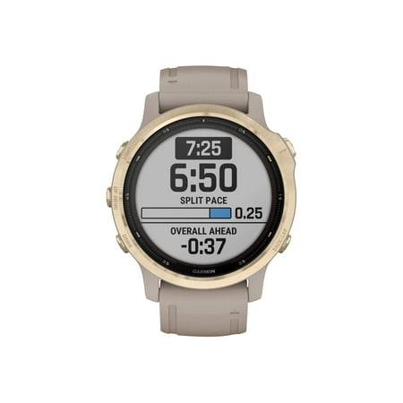 Garmin - fēnix 6S Pro Solar GPS Smartwatch 30mm Stainless Steel - Light Gold
