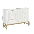 thumbnail image 6 of Furtivusia 6 Drawer Dresser for Bedroom, Modern Chest of Drawers with Metal handles, Wood Storage Cabinet for Living Room, Hallway, White, 6 of 8
