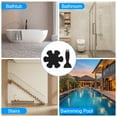thumbnail image 7 of Uxcell 12 Pack Flower Bathtub Non Slip Stickers 3.2 x 3.2 Inch, Black, 7 of 7