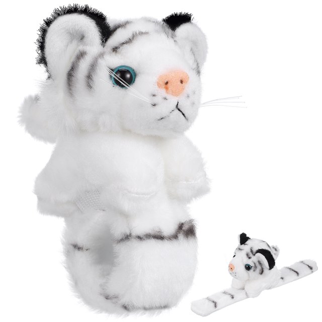 ColoMX Preciosa pulsera de animales de peluche con forma de bofetada para niños, regalo de jungla, suministros para fiestas de cumpleaños