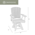 thumbnail image 6 of American Furniture Classics Dining Height Swivel Arm Chair in Weatherwood with a Tudor Brown Base, 6 of 6