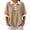 Khaki, variant on AHTJRT Waffle Knit Golf Shirt for Women Contrast Lapel Collar Short Sleeve T Shirt Lightewight Comfy Loose Fit Lounge Vacation Tops Yellow XXL