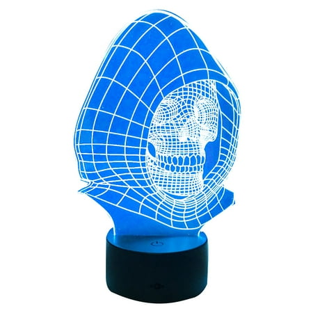 

NUOLUX 3D Lamp Visual Light Effect Touch Switch & Colors Changes Night Light (Mystic Skull)