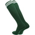 thumbnail image 2 of TCK European Style 3 Stripe Soccer Socks in Nylon (L, Dk Green White), 2 of 5