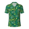 thumbnail image 2 of Daiia Tennis Rackets and Balls Pattern Men’s Polo Shirts,Solid Deck Shirt,Classic Fit, Breathable Cotton Polo for Casual and Sport Wear-Large, 2 of 7