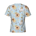 thumbnail image 6 of Vsdgher Cute Gnome Bee Collects Honey Print Men's Dry Fit Mesh Athletic Shirts Moisture Wicking Tennis T-Shirt Tops, 6 of 9