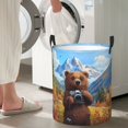thumbnail image 4 of Cauagu Snowy Mountain Photography Bear for Laundry Basket,Collapsible Organizer Basket for Storage Bin Toy Bins Gift Baskets Bedroom Clothes Children Nursery Hamper -Medium, 4 of 7