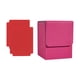 thumbnail image 2 of Caja de baraja de cartas coleccionables de cuero sintético, grande, portátil, para juegos de colección Rosa roja, 2 of 9