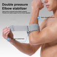 thumbnail image 3 of LJNYFDC Sports Elbow Brace 1Pc Tennis Elbow Brace with Adjustable Fastener Shock Absorbing Breathable Compression Elbow Brace Support Strap for Sports Enthusiasts, 3 of 7