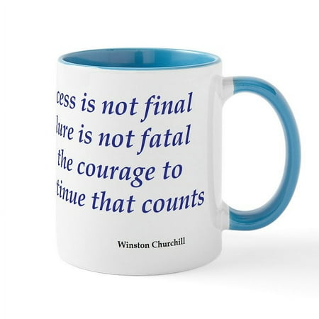 

CafePress - Winston Churchill Quote Mug - 11 oz Ceramic Mug - Novelty Coffee Tea Cup