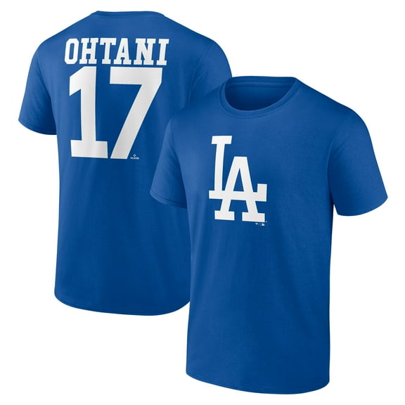 Men's Shohei Ohtani Royal Los Angeles Dodgers Player Name & Number T-Shirt