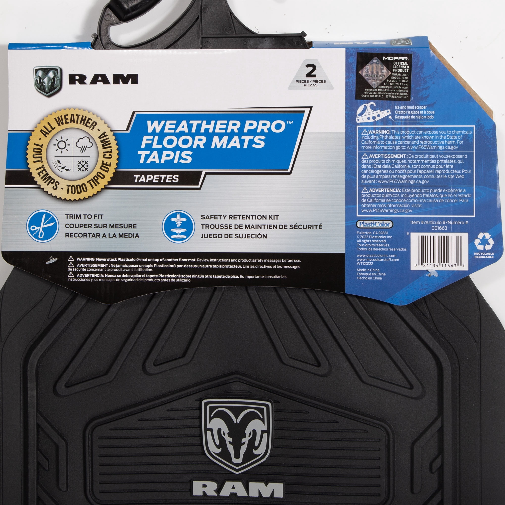 Plasticolor 001663R01 RAM WeatherPro Front Floor Mats
