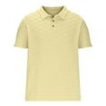 thumbnail image 3 of Men's Ribbed Textured Polo Shirt Lightweight Casual Golf Shirts Summer Short Sleeve T-shirt, 3 of 5