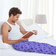 thumbnail image 5 of Sikiie Purple Snowflake Elegance Pajama Pants Men, PJ Bottoms, Sleep & Lounge Pants-Medium, 5 of 6