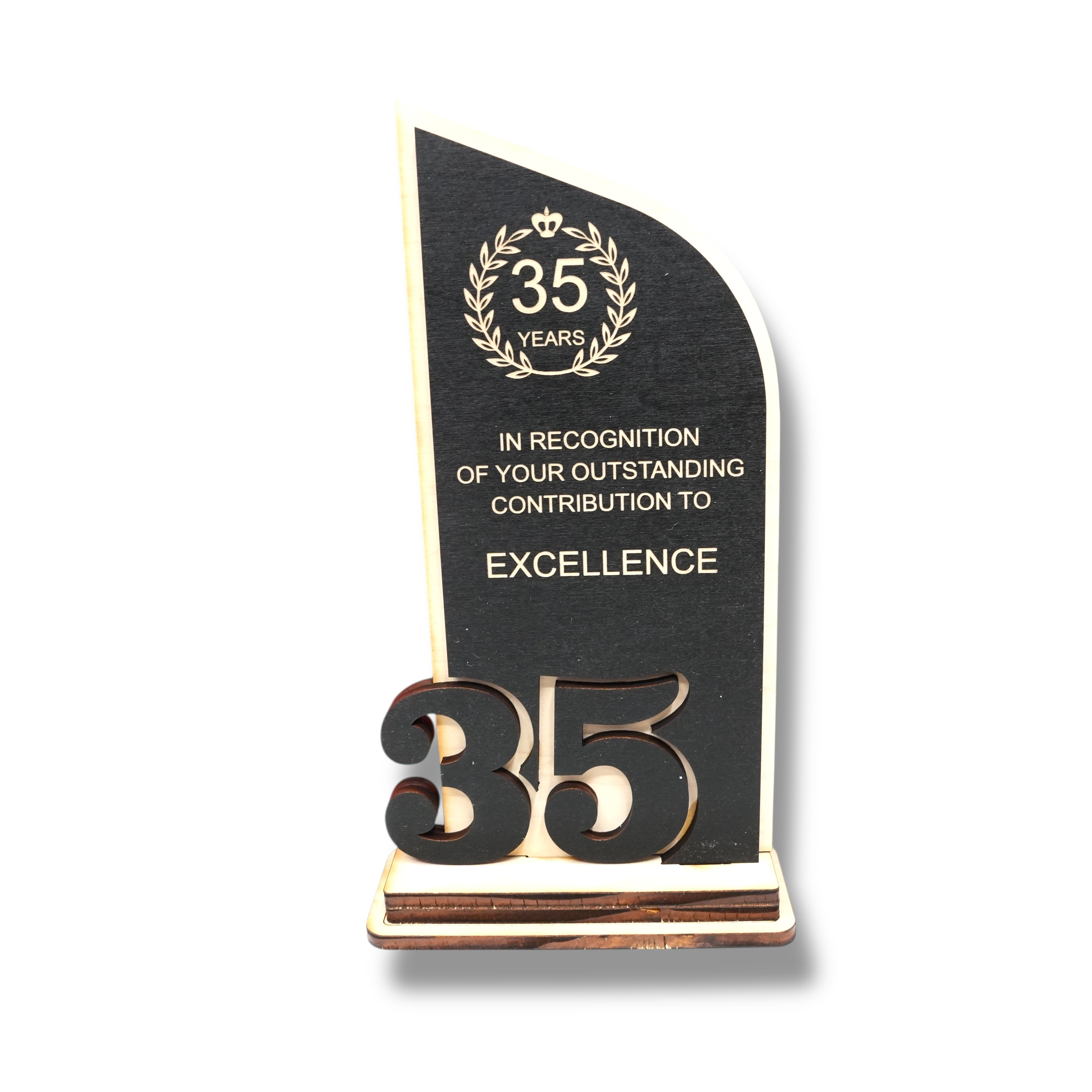 Award - Trophy - CUSTOM - Anniversary Year - 9x5 Inches