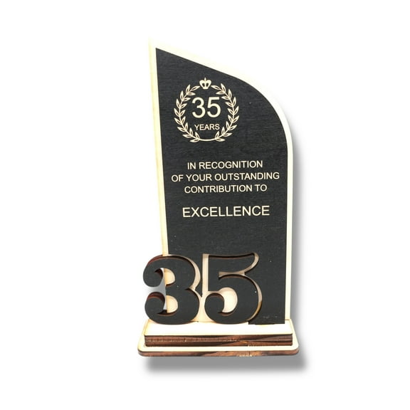 Award - Trophy - CUSTOM - Anniversary Year - 9x5 Inches