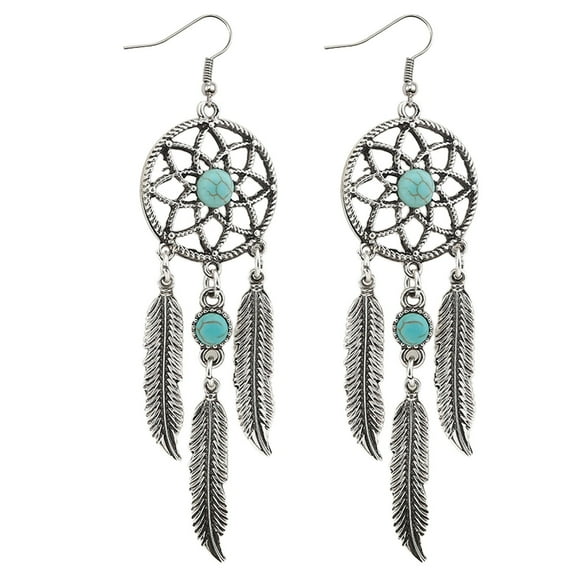 Earrings for Women Fashion Personality Temperament Flower Leaves Tassel Dreamcatcher Earrings for Women Jewelry Gifts