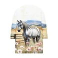 thumbnail image 5 of TaTaai Women Fashion Printed Loose Tops 3/4 Sleeve V Neck Pullover Casual Elegant Blouse Lightweight Soft Spring Summer Daily Work Outfits Gift, 5 of 5