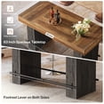 thumbnail image 3 of Fnova 63 Inch Industrial Bar Height Table with Dual Footrests, Counter Height Bar Table for Home Bar Cafe Restaurant, 3 of 12