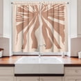 thumbnail image 2 of Ambesonne Mid Century Modern Boho Kitchen Curtains, Funky Sun, 55"x36", Pale Taupe Champagne, 2 of 3