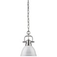 thumbnail image 2 of Beaumont Lane Mini Steel Pendant in Pewter and White, 2 of 2