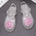 thumbnail image 4 of Piuwrlz Children's Versatile Peep Toe Sandals Girls Jelly Sandals Shoes Breathable Lace-Up Jelly Sandals Pink Size 6 Years, 4 of 4