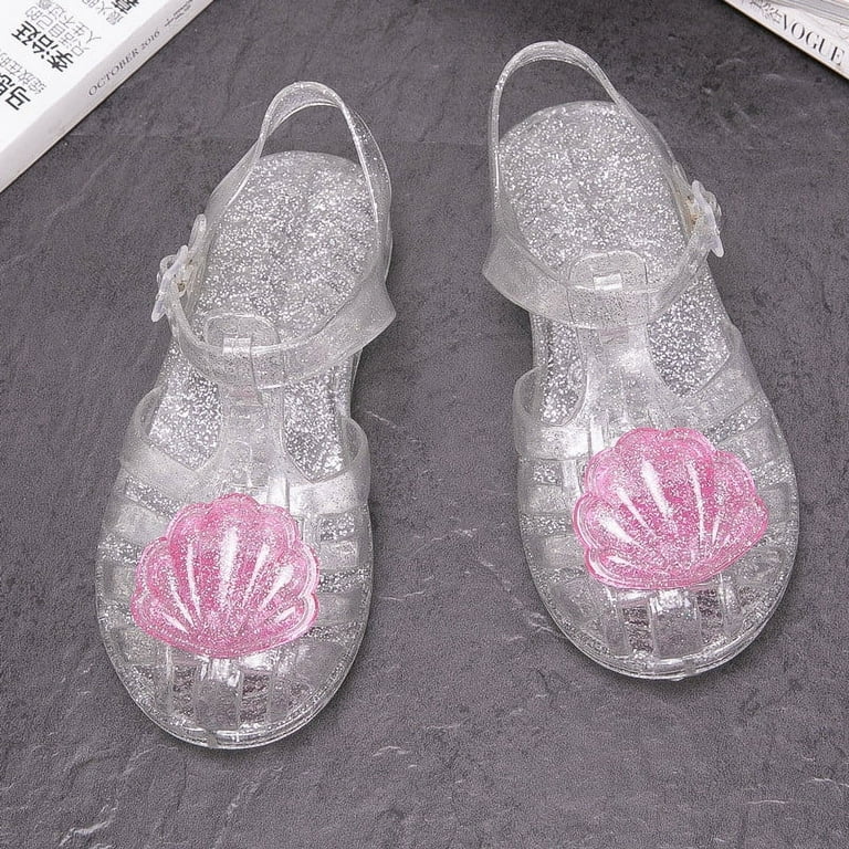 ATOGUTA Jelly Sandals for Girls, Closed Toe Princess Summer Dress Shoes  Fisherman Water Beach Flat Sandals for Toddler/Little Kid/Big Kid Black, Light Blue,Pink,Gold,Purple,Hot Pink 0 - Walmart.com