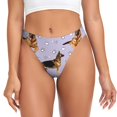 thumbnail image 1 of Fotbe German Shepherd Dog Tanga Sin Costuras para Mujer con Estampado – Panties Invisibles, Transpirables y Cómodos para Uso Diario-Medium, 1 of 6