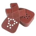 thumbnail image 1 of Unique Bargains 24 Packs 40 Grits 12 Holes Hook & Loop Sandpapers Triangular Sanding Pads Sheets with Extra Tips, 1 of 6