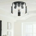 thumbnail image 3 of Aiwen 3-Light Flush Mount Ceiling Lamp Modern Novelty Light Fixture With Glass Shade, 3 of 7