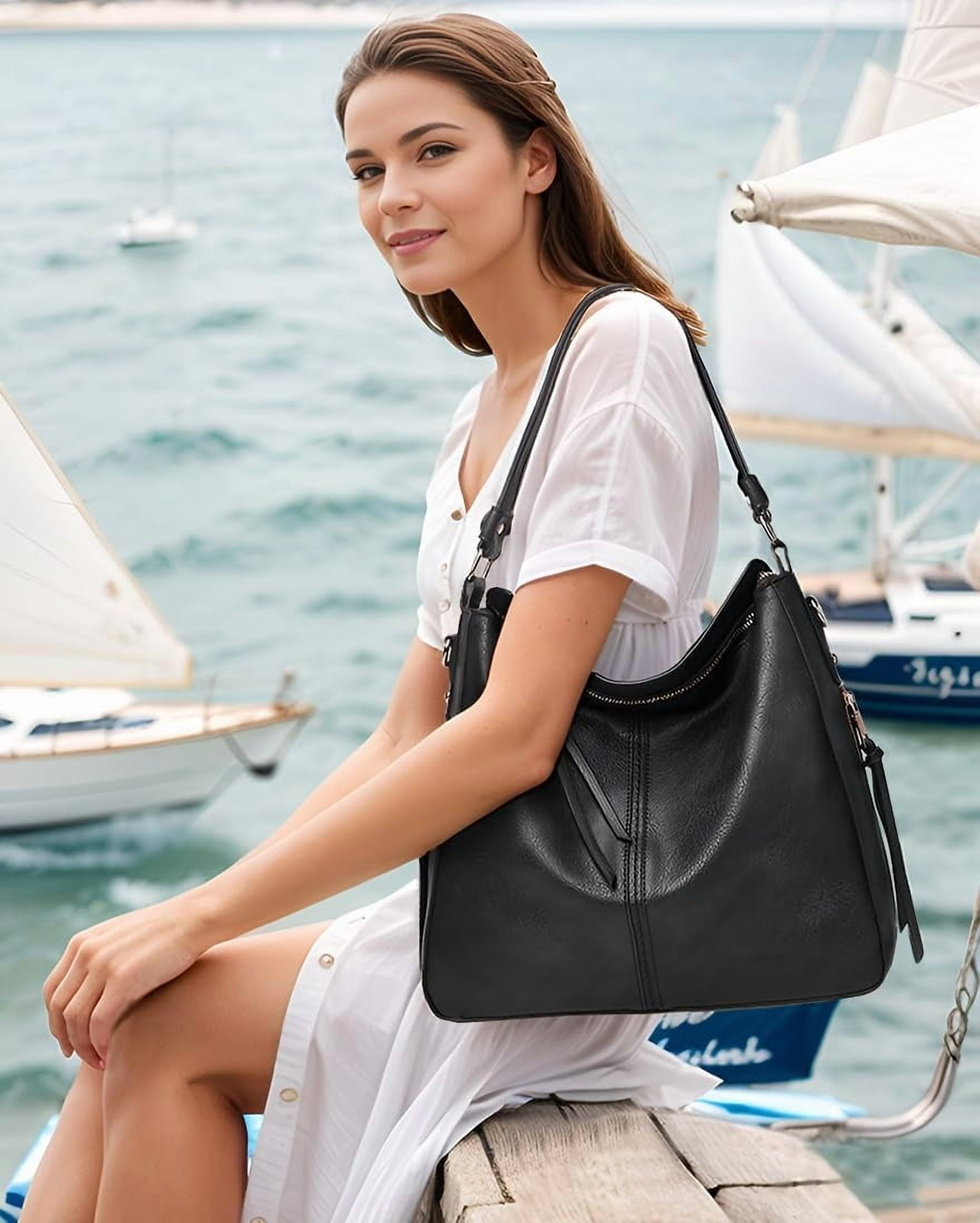 Gmdisc Hobo Bag for Women Crossbody Purse and Handbags Ladies Chic Shoulder Bags, Black