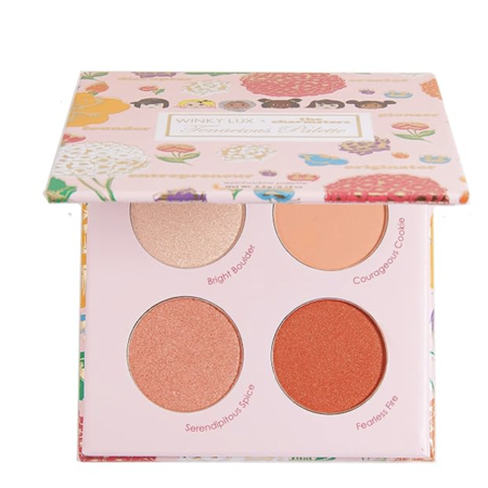 Winky Lux Charmsters Tenacious Palette, Eyeshadow Palette with Pink, Peach and Red Eyeshadows, Makeup Palette
