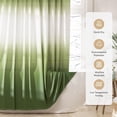 thumbnail image 3 of Shower Curtain Green, 72x72 Washable Cloth Ombre Sage Green Shower Curtains for Bathroom, Fabric Rustic Farmhouse Shower Curtain Set with Hooks, Modern Camper RV Dorm Stall Shower Curtain, 3 of 6