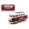 1962 Volkswagen Samba Bus Van \Coca Cola\" Red/White 1/18 by Motorcity Classics"