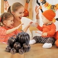 thumbnail image 4 of 7 Piece Pumpkin Set Fall Halloween Thanksgiving Decorations for Home Garden Table Displays 7PCS, 4 of 6