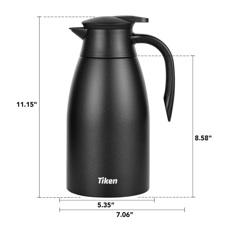 Tiken 34 Oz Thermal Coffee Carafe, Stainless Steel Insulated Vacuum Coffee  Carafes For Keeping Hot, 1 Liter Beverage Dispenser (Marble White)