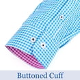 thumbnail image 6 of TOPTIE Men's Dress Shirts Plaid Printed Stretch Long Sleeve Button Down Casual Business-Pink-3XL, 6 of 6