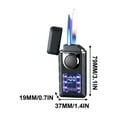 thumbnail image 2 of JGJJUGN Intelligent Voice Controlled Rechargeable Lighter, Dual Flame Windproof Torch Lighter, Adjustable Flame USB Electric Lighter, Battery Display, Ideal for Camping, BBQ, Parties, and Gifts, 2 of 3