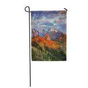 JSDART Fall Color Morning Light in The Wasatch Mountains Utah Garden Flag Drapeau décoratif Maison Bannière 30,5 x 45,7 cm