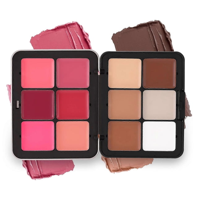 12 Colors Blush Palette Highlight Blush Palette Contours Palette Makeup Palette Multifunctional Face Palette for Beauty