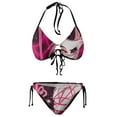 thumbnail image 3 of Angel Dust Dance Hazbin Hotel Women Bikini Set Sexy Two Pieces Halter String Swimsuit Triangle Briefs Tie Side Bottom, 3 of 7