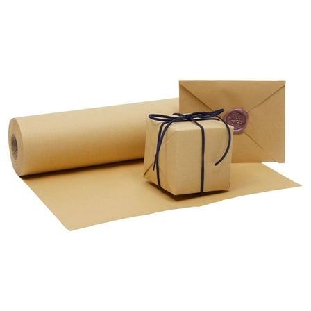 Juvale Bulletin Board Paper Roll - 12 in x 100 ft - Brown Mail Wrapping Paper for Carton Wrapping & Packing - DIY Crafts