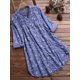 thumbnail image 1 of Camisa estilo coreano moda temperamento estampado suelto manga larga cuello alto camisa mujer Eccomum Azul cielo L, 1 of 5
