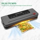 thumbnail image 3 of Máquina selladora al vacío, selladora de alimentos automática compacta de un solo toque con luces indicadoras LED, selladora al vacío con cortador incorporado para alimentos húmedos y secos (plateada, 3 of 7