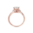 thumbnail image 5 of 2 Carat Round Cut Lab Created Moissanite Diamond Two Tone Swirl Bypass Engagement Ring For Women In 14K Rose Gold Over Sterling Silver (G-H Color, VVS1 Clarity, 2 Cttw) Size - 5, 5 of 8