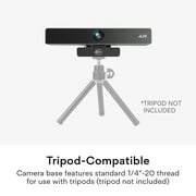 MEE audio 4K Ultra HD Professional Webcam with Wide Angle Lens, 4x Digital Zoom, and Dual Active Noise Cancelling Microphones for Conference Use
