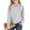 Gray, variant on Girls Classic Solid Color School Uniform Long Sleeve Shirts for 1-12 Years