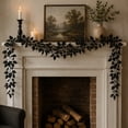 thumbnail image 2 of Fall Decor-Fall Decorations for Home-88.98in Plum Cimicifuga Seeded Garland - Artificial Leaf Garland Centerpieces for Tables Mantle -Autumn Thanksgiving Halloween Decoration for Indoor Wedding Room, 2 of 8