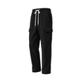 thumbnail image 6 of MXALUOB Men's Corduroy Pants Wide Leg Textured Winter Cargo Pants Drawstring Elastic Waist Trousers with Pockets for Daily Wear, 6 of 6